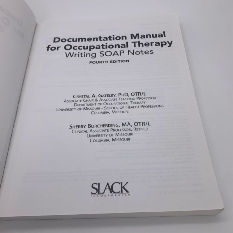 Documentation Manual for Occupational Therapy