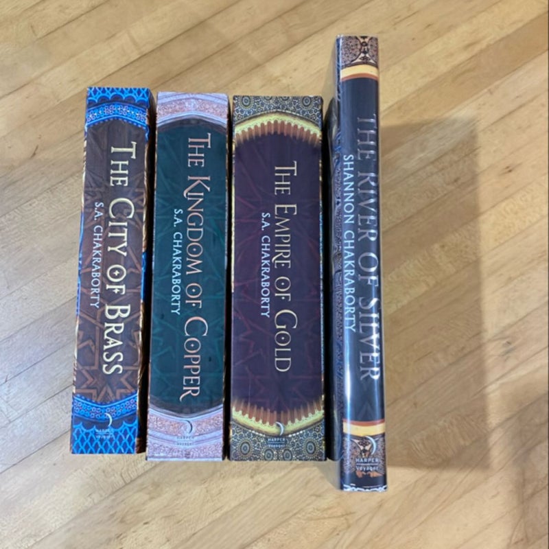 Daevabad bundle (UK paperbacks of The City of Brass, The Kingdom of Copper, and The Empire of Gold, Fairyloot edition of The River of Silver)