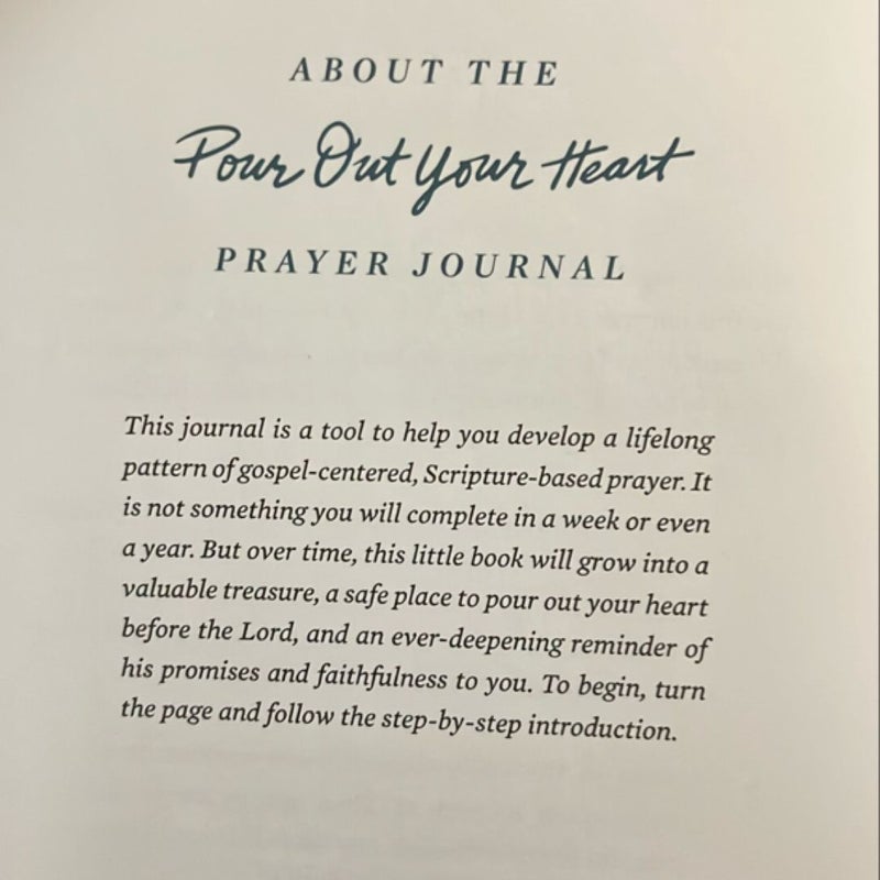 Pour Out Your Heart Prayer Journal: (Cloth over Board)