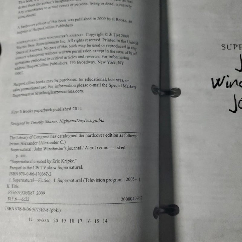 Supernatural: John Winchester's Journal