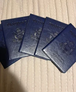 Pack of 5 Waterproof Passport Covers (synthetic leather)