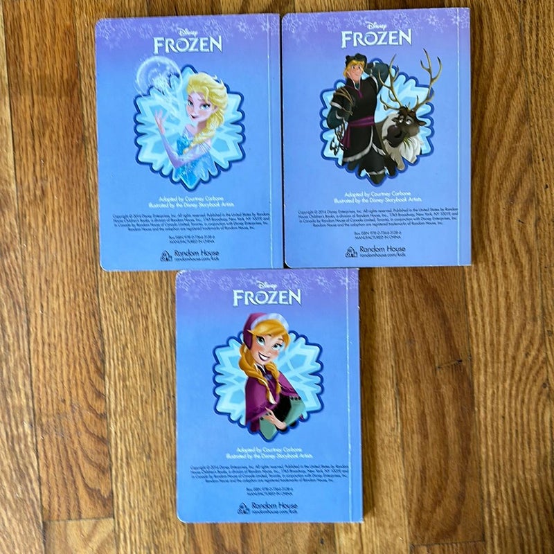 3 frozen board books 