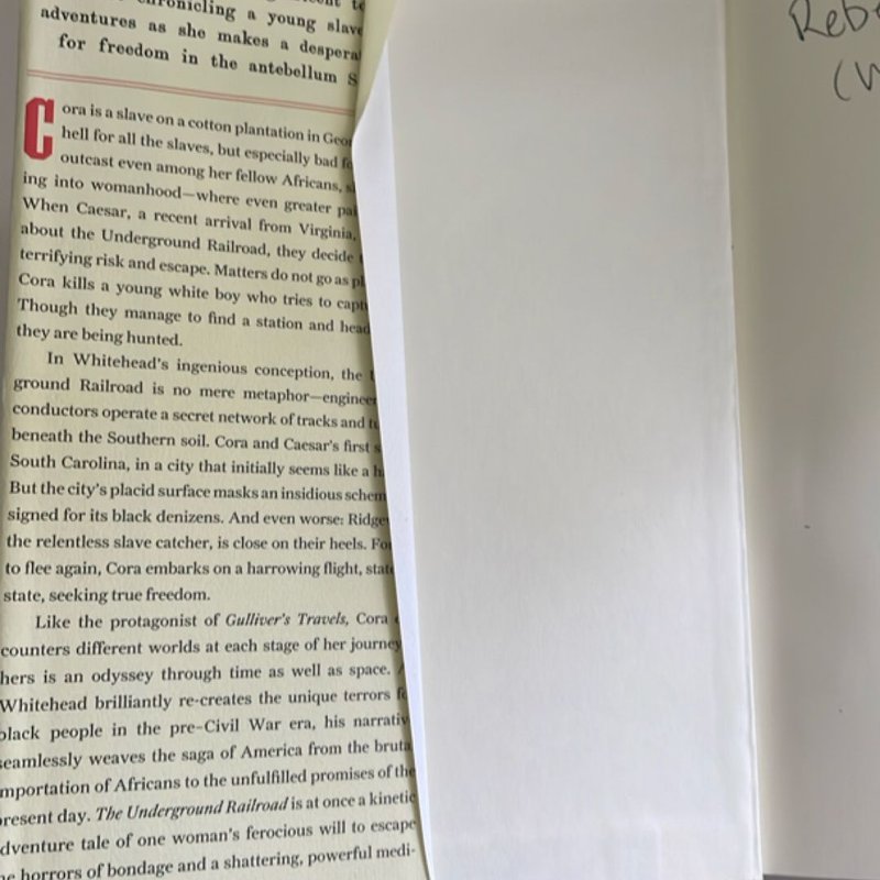 The Underground Railroad (Pulitzer Prize Winner) (National Book Award Winner) (Oprah's Book Club)