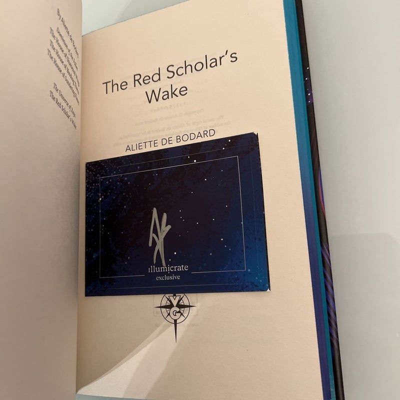 The on sale Red Scholar’s Wake by Aliette de Bodard Illumicrate Full Box December 2022