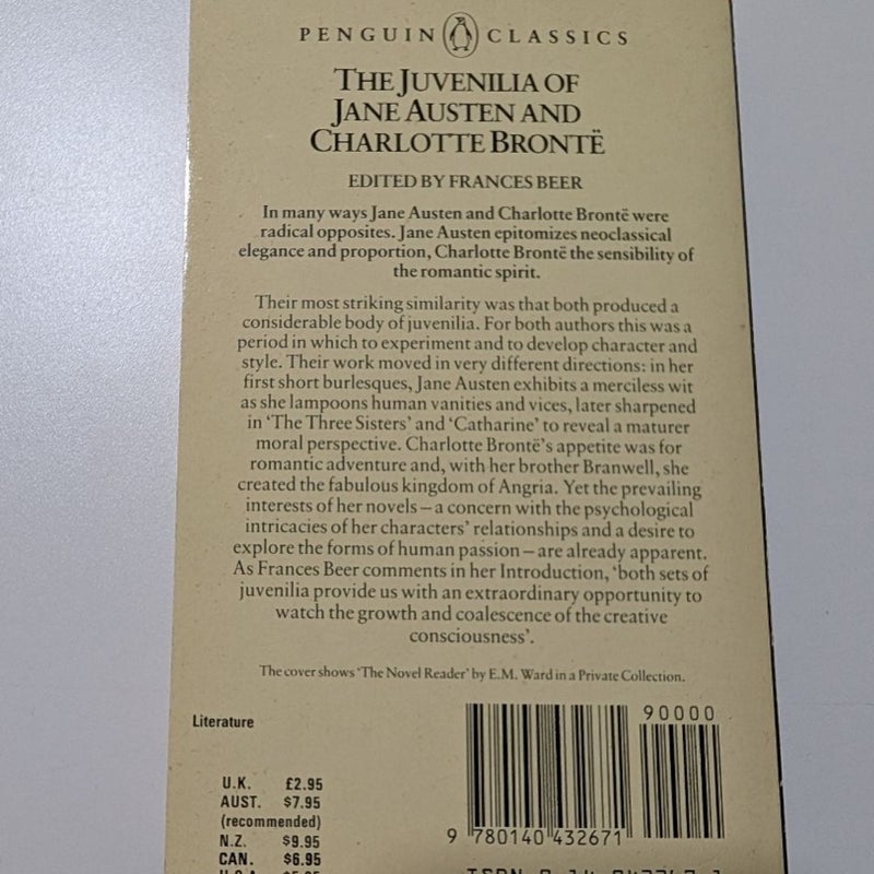 The Juvenilia of Jane Austen and Charlotte Bronte