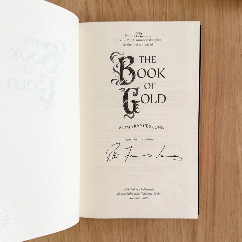 The Book of Gold SIGNED & NUMBERED *Goldsboro Exclusive Edition*