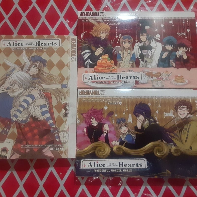 Alice in the Country of Hearts Tokyopop manga 1,2,3 