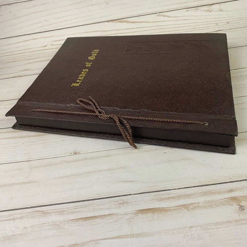 1948 Leaves Of Gold Book by Clyde Francis Lytle Leather Prayer Inspiration