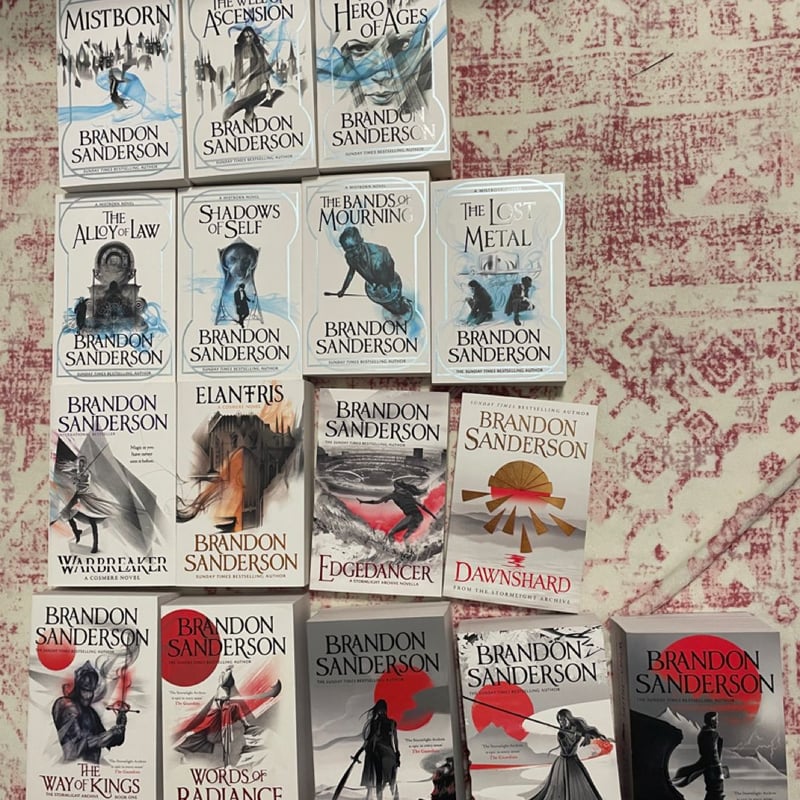 Complete Brandon sanderson Cosmere series uk version by , Paperback ...