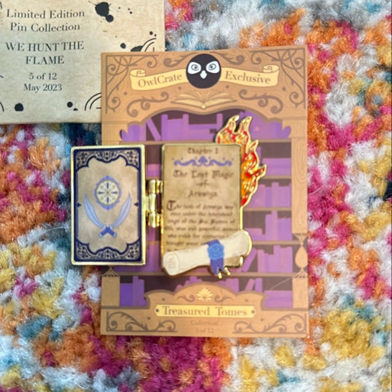 We Hunt the Flame Owlcrate Pin