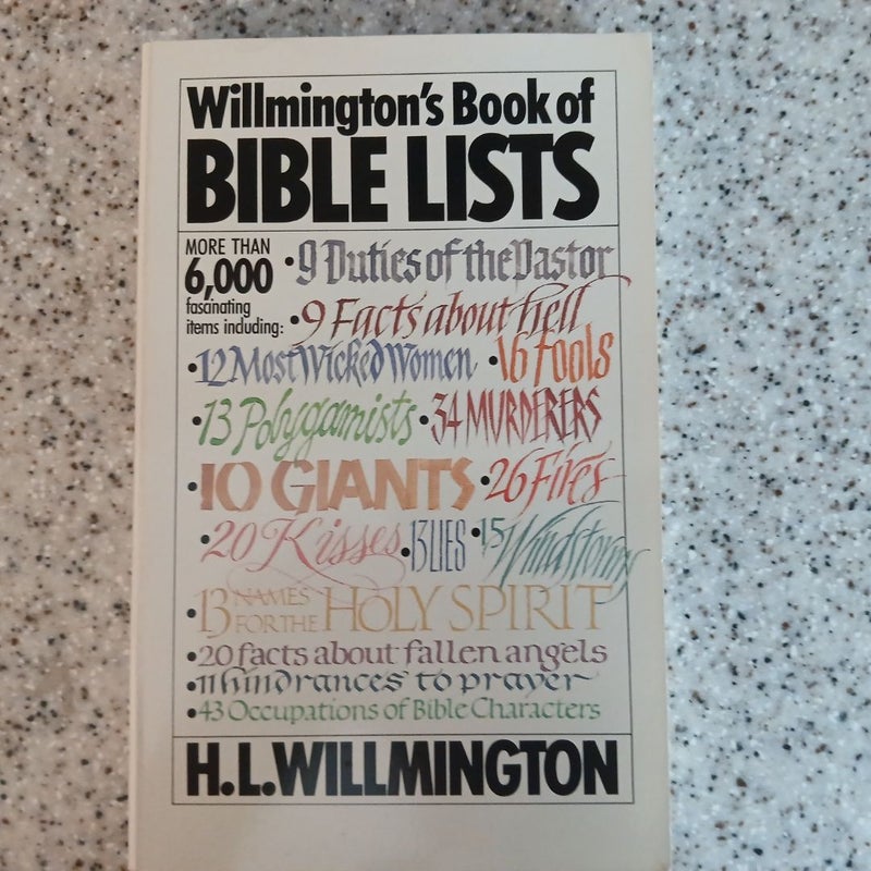 Willmington's Book of Bible Lists