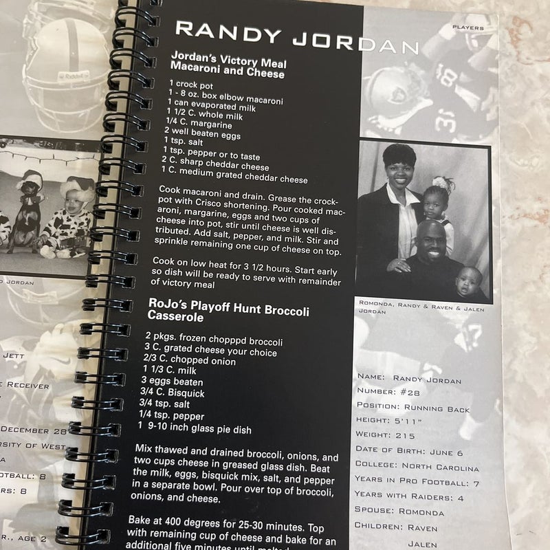 Just Cook Baby! Winning Recipes from Players, Coaches, and the Staff of the Oakland Raiders 