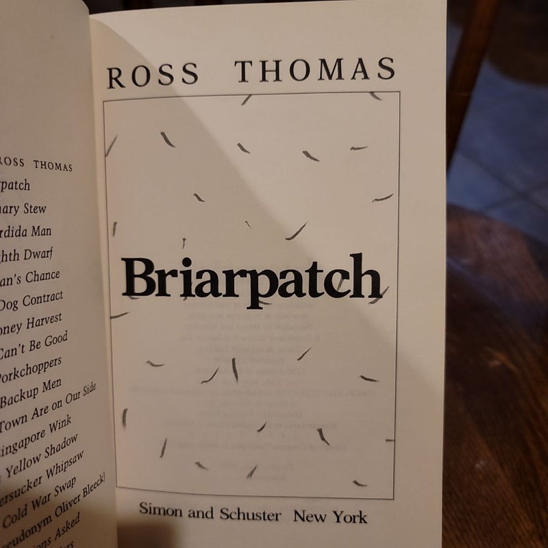 *VINTAGE 1984, EX-LIBRARY* Briarpatch by Ross Thomas