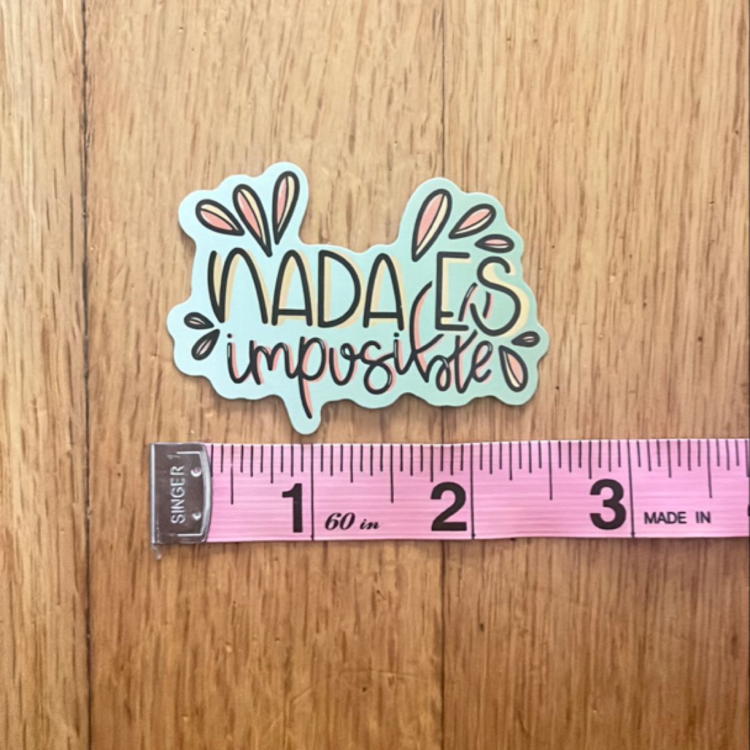 Nada es imposible Spanish sticker