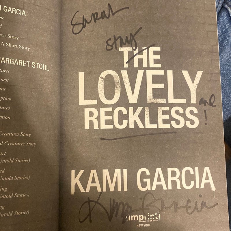 The Lovely Reckless (Signed!)