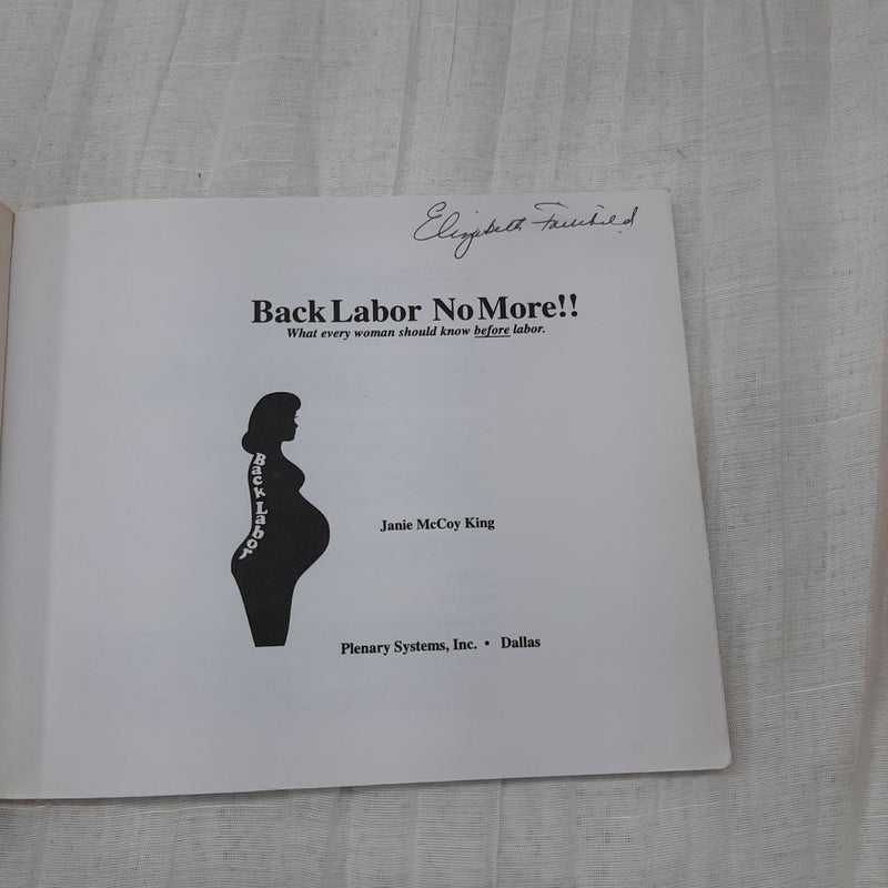 Back Labor No More!