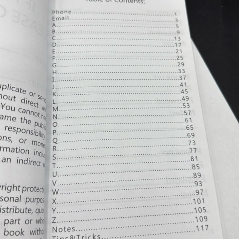 Password Log Book