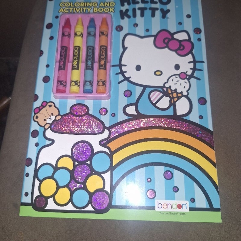 Hello kitty coloring book with crayons