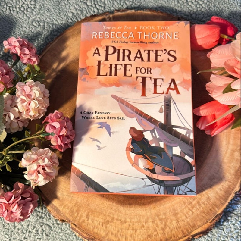 A Pirate's Life for Tea Orange sprayed edges