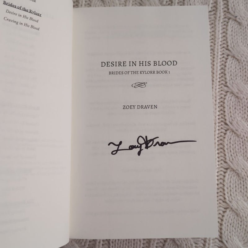 Desire in His Blood - SIGNED!