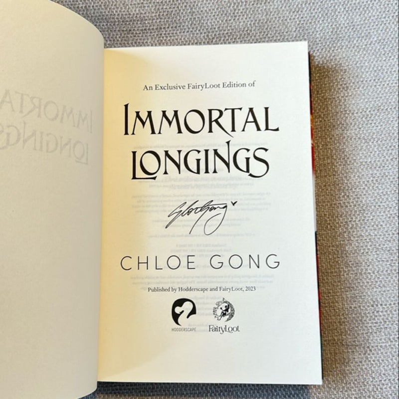 Immortal Longings (SIGNED Fairyloot)