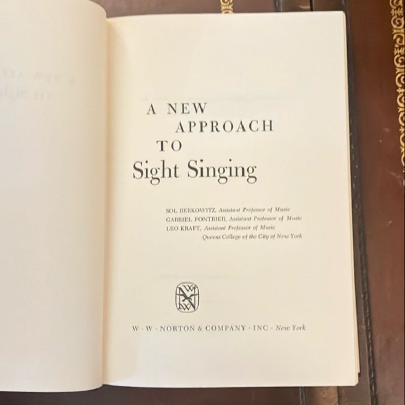 A New Approach to Sight Singing