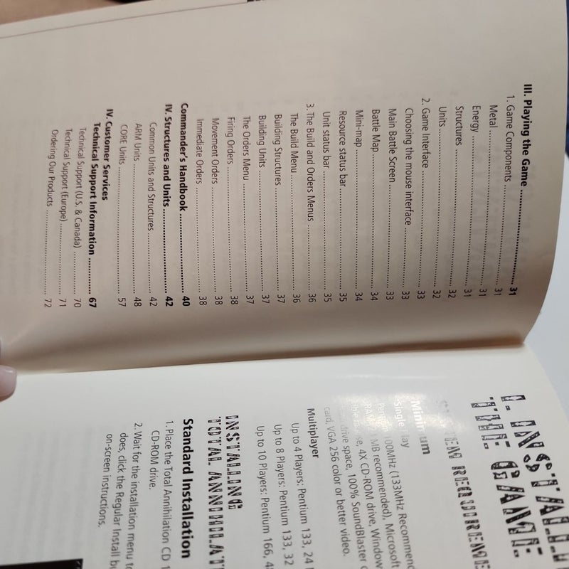 Total Annihlation Manual