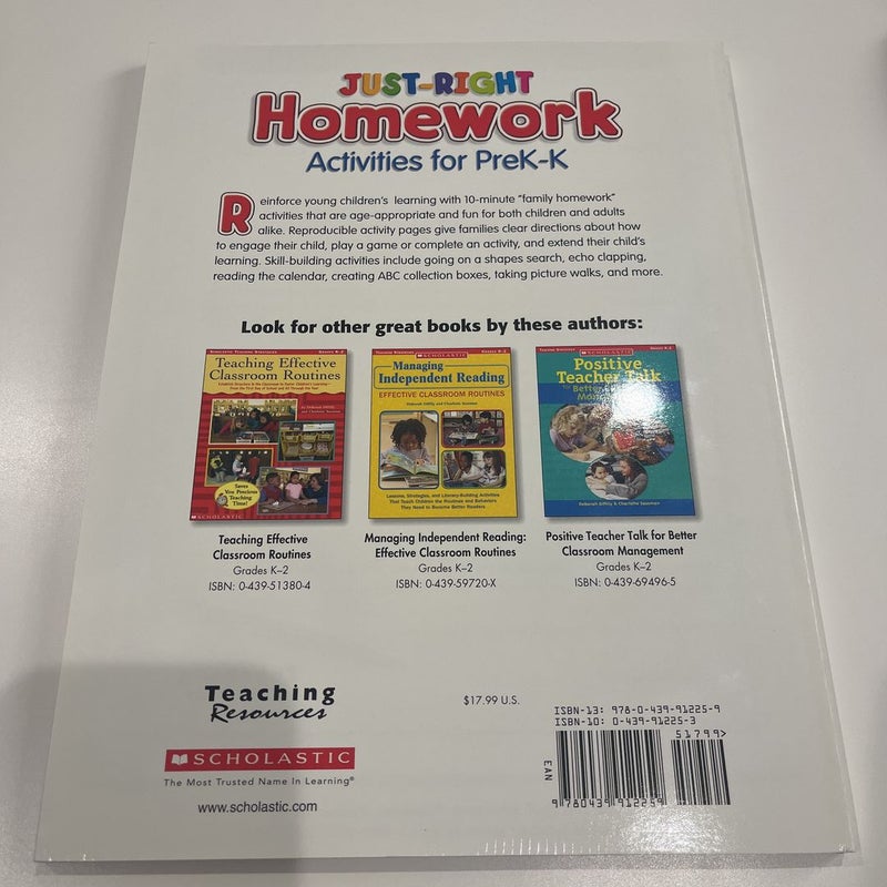 Just-Right Homework Activities for PreK-K