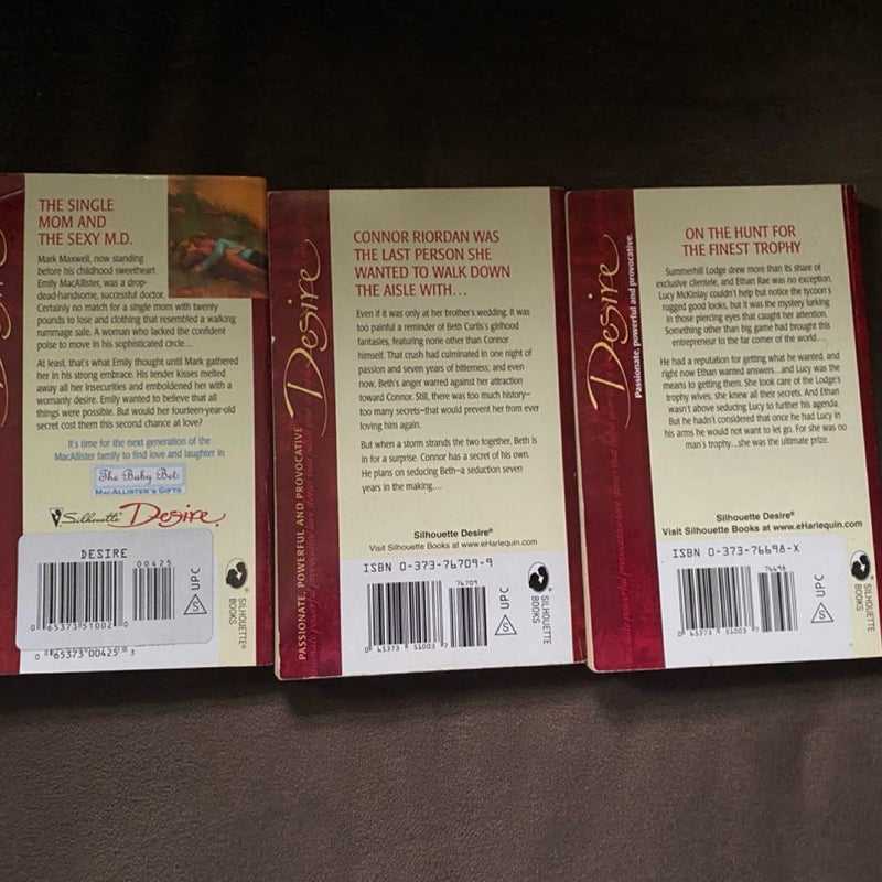 3 Silhouette Desire Romantic Paperback Books