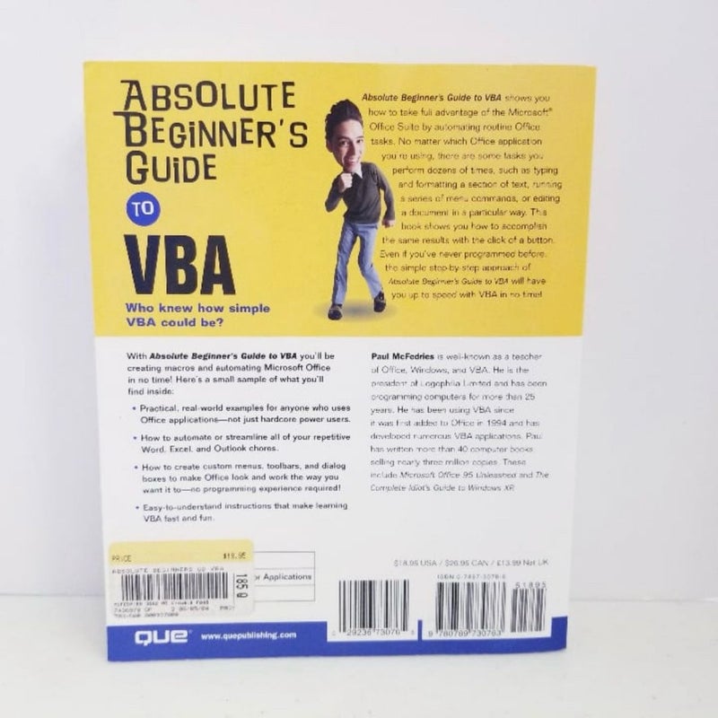 Absolute Beginner’s Guide to VBA