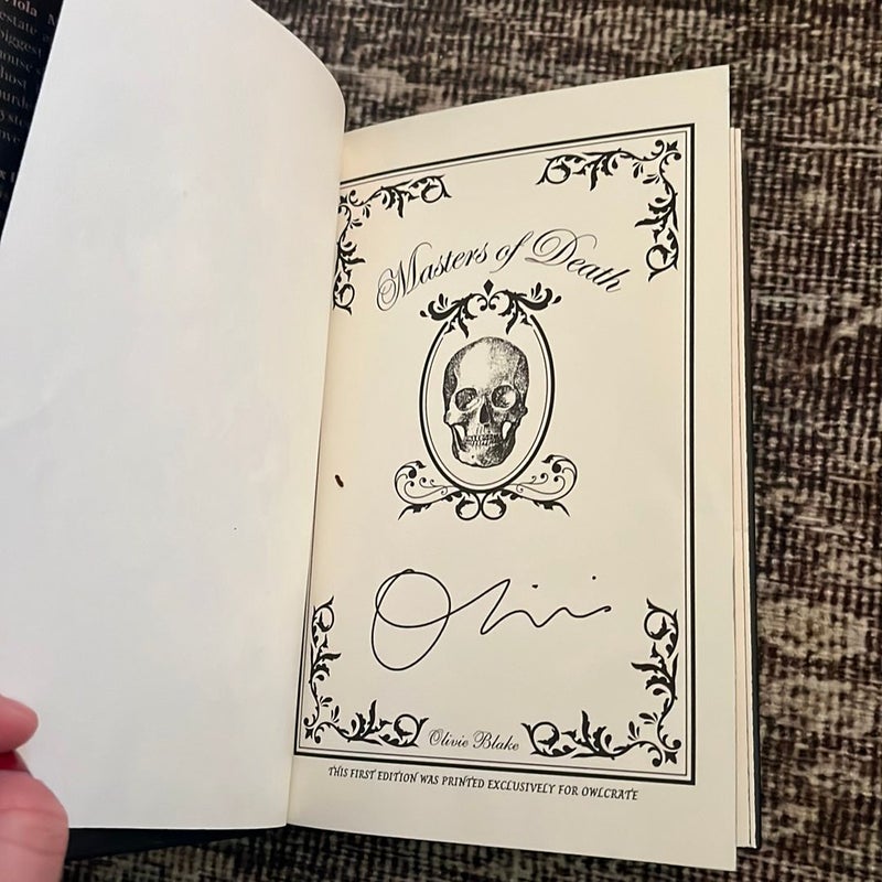 Masters of Death Signed OwlCrate Special Edition