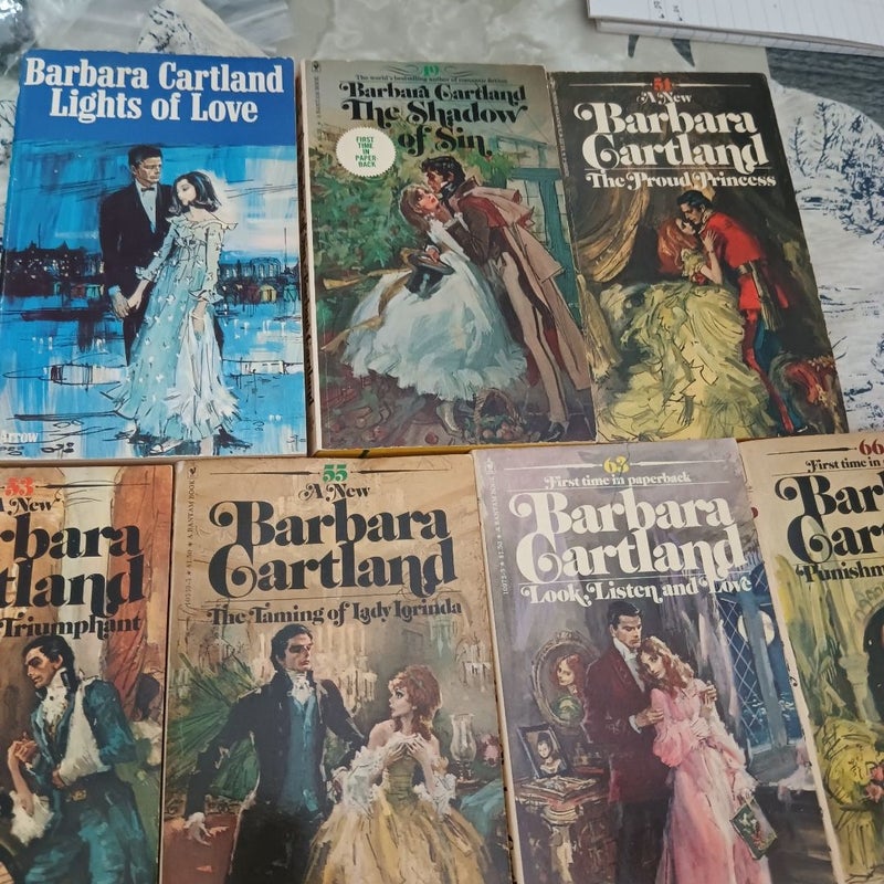 Barbara Cartland Lot 11 books vintage romance