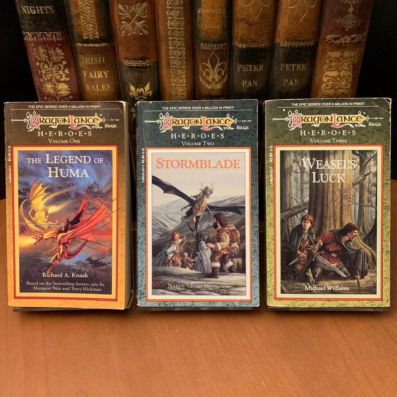 DragonLance: Heroes I Trilogy: The Legend of Huma, StormBlade, Weasel’s Luck, First Edition First Printing