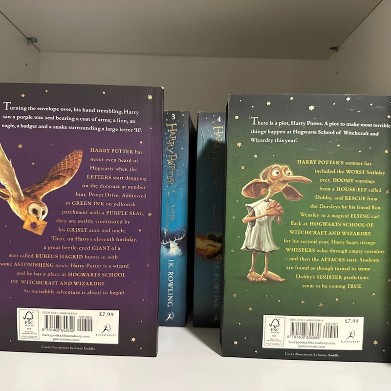 Harry Potter Bookset with custom painted edges