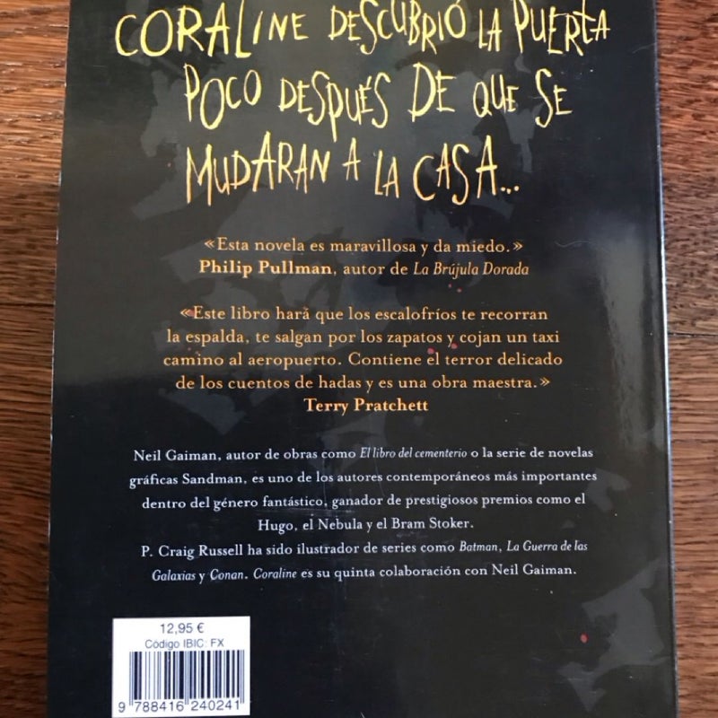 Coralline ~ Spanish Illustrated Novella Graphic Novel 2015 Edition YA Horror Fantasy Fiction *HTF*