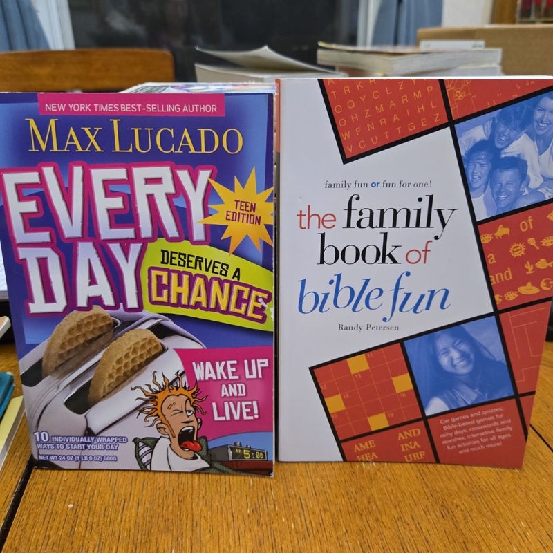 Devotional Family Fun 2 book set, lot, bundle 