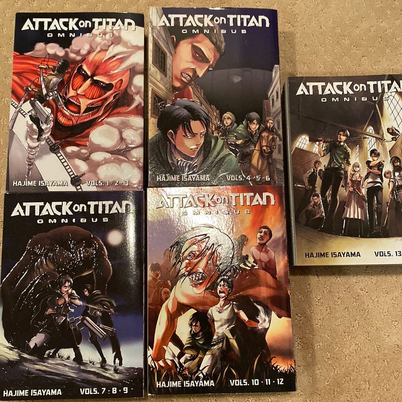 Attack on Titan Omnibus 1-5 (Vol 1-15)