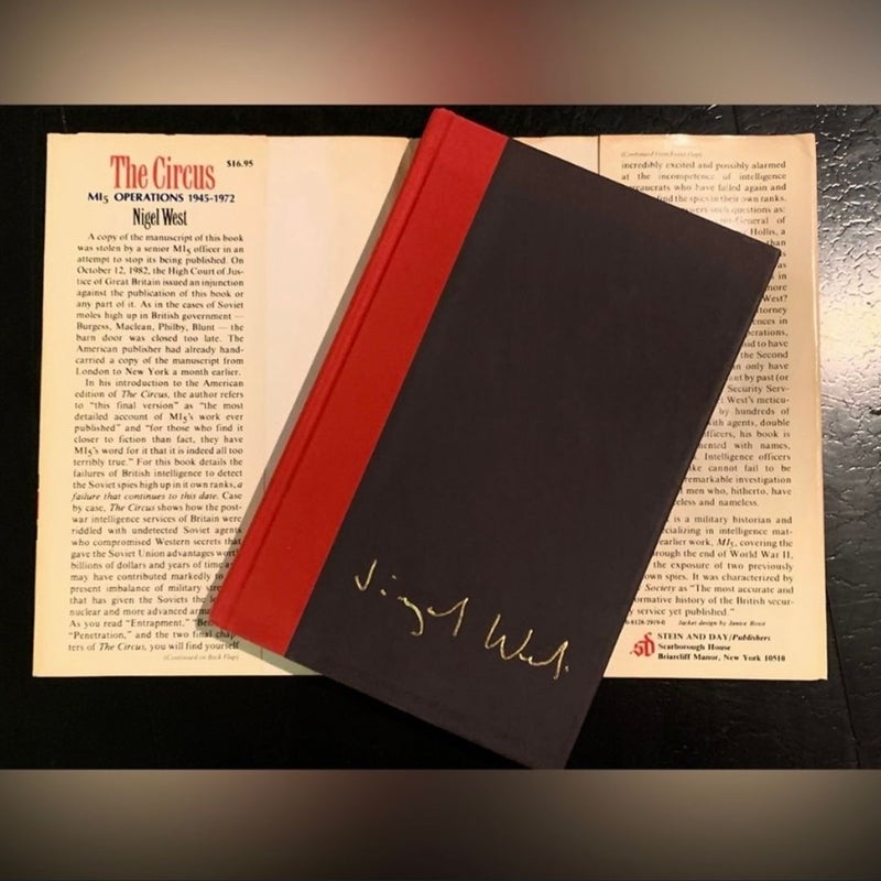 SOLD-  Espionage British Intelligence HC Book CIRCUS by Nigel West MI-5 Operations ~