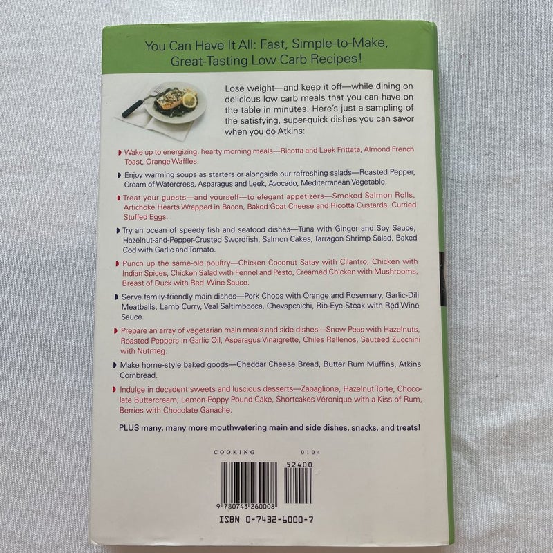 Dr. Atkins' Quick and Easy New Diet Cookbook