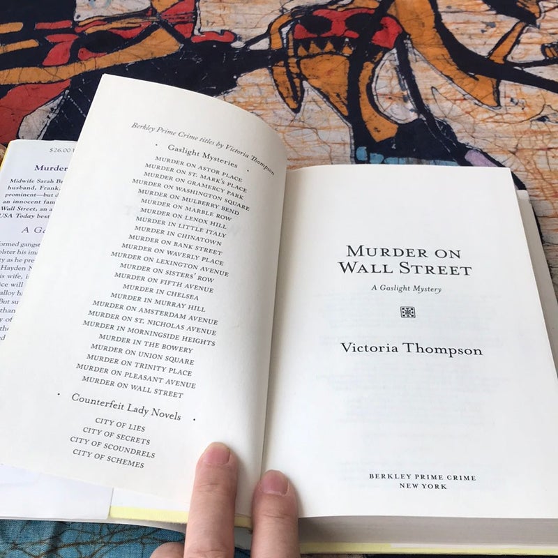 1st printing * Murder on Wall Street