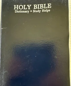 Holy Bible World 220DNB King James Version Dictionary With Study Helps Blue