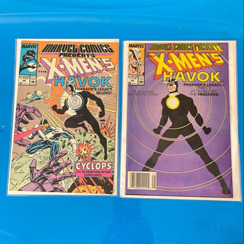 Marvel Comics Presents The X-Men’s HAVOK (1989 Marvel) 7 Books 