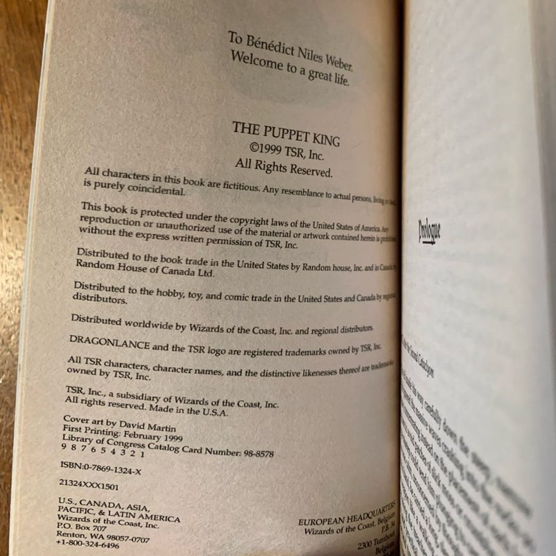 DragonLance: Complete Chaos War Series 1-6: The Doom Brigade, The Last Thane, Tears of the Night Sky, The Puppet King, Reavers of the Blood Sea, The Siege of Mt Nevermind, All First Edition First Printing