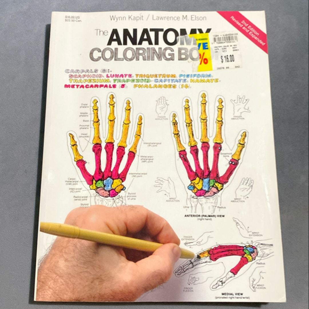 The Anatomy Coloring Book By Wynn Kapit, Lawrence M. Elson