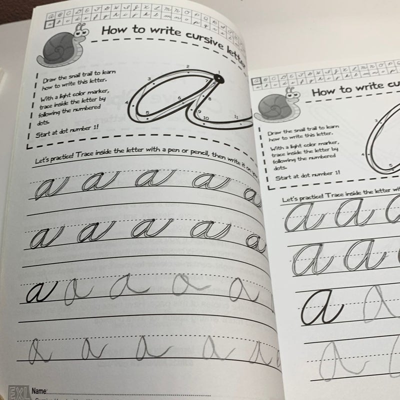 Cursive Handwriting Workbook for Kids