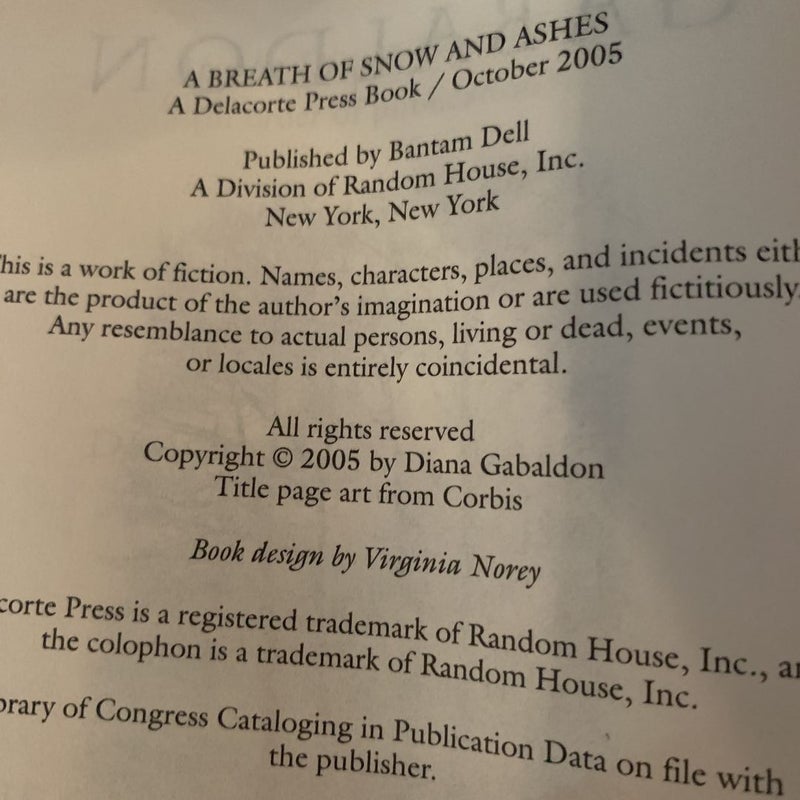 A Breath of Snow and Ashes 1st Edition 
