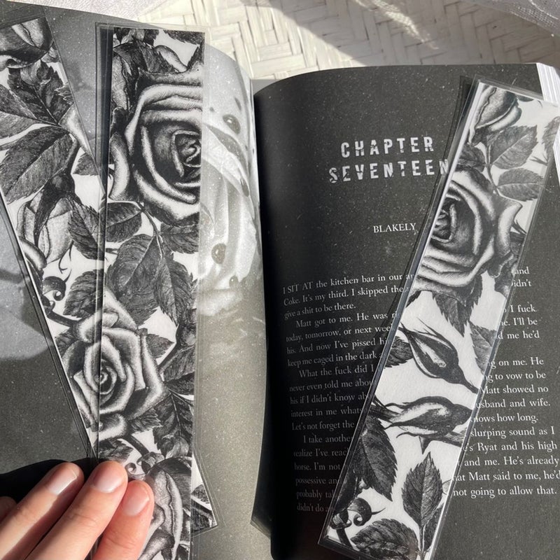 Etched Rose Bookmark