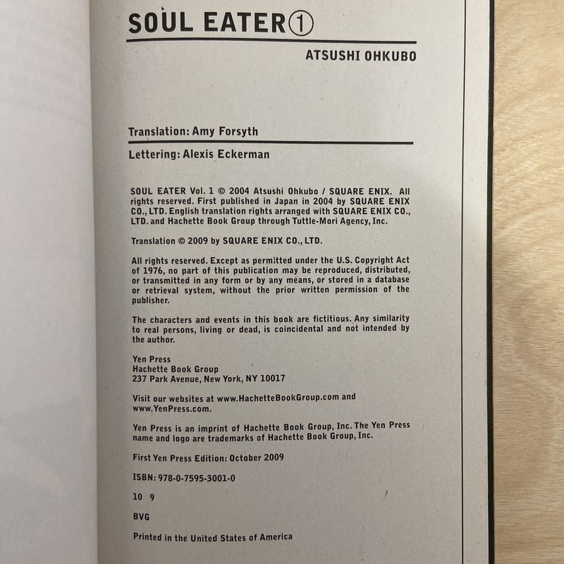 Soul Eater, Vol. 1