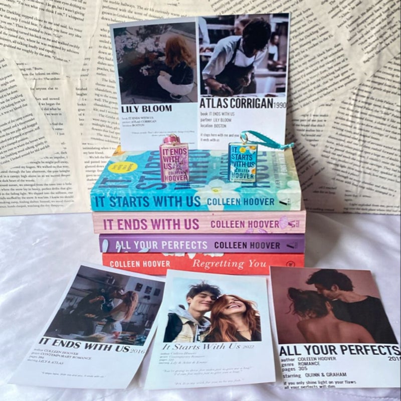 Colleen Hoover Book Box (It Starts with Us, It Ends With Us, All Your Perfect, Regretting you) 