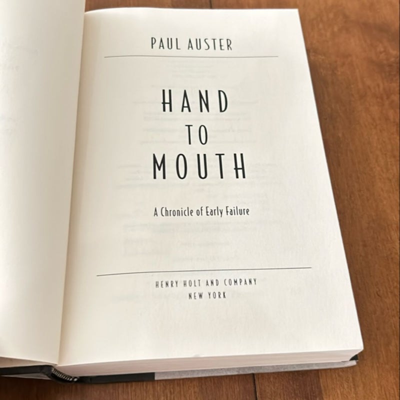 1st ed./1st* Hand to Mouth